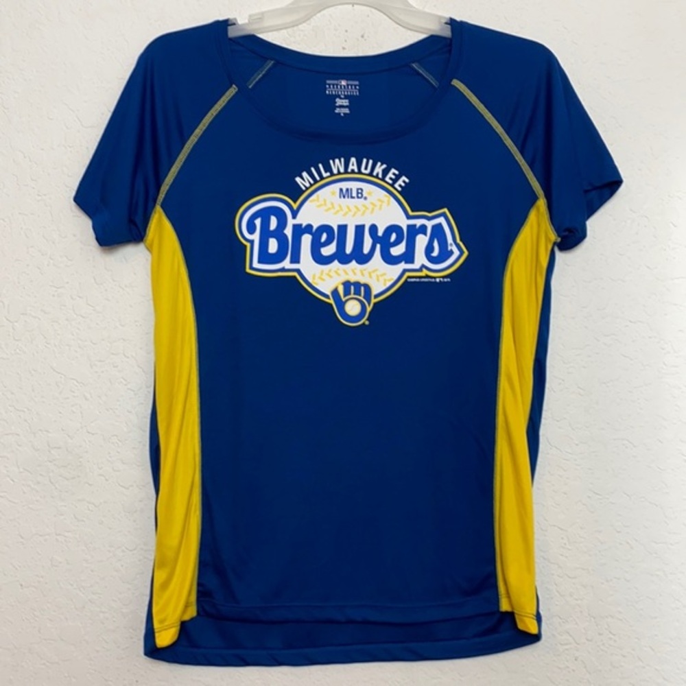 ✅Women MLB Milwaukee Brewers Baseball Jersey XL